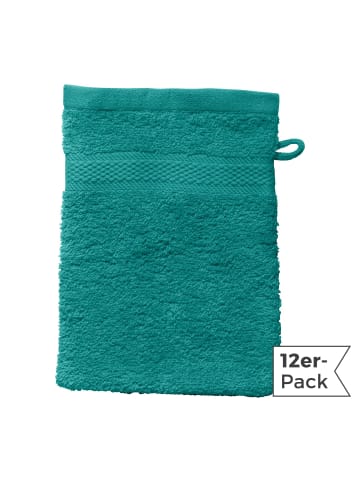 REDBEST Frottier Waschhandschuh 12er-Pack Chicago in smaragdgrün