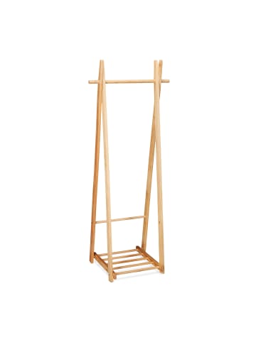 relaxdays Kleiderständer in Natur - (B)62 x (H)153 x (T)45 cm