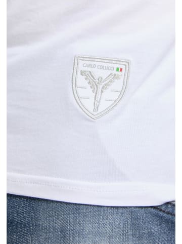 Carlo Colucci T-Shirt Cavallari in Weiß