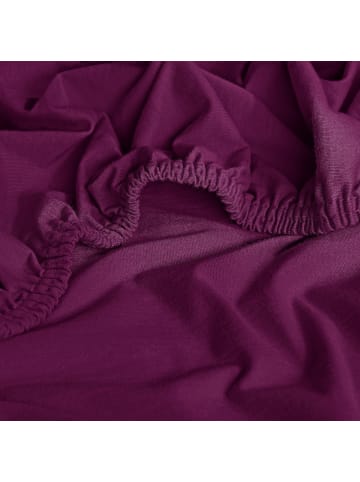 REDBEST Single-Jersey Boxspring-Spannbettlaken Denver in beere