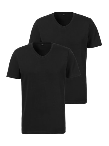 s.Oliver Unterhemd / Shirt Kurzarm Basic in Schwarz