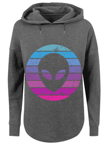F4NT4STIC Oversized Hoodie Alien Kopf in charcoal
