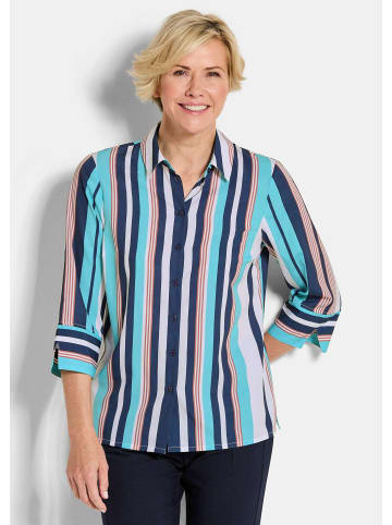 GOLDNER Blusenshirt mit Streifenmuster in blau / gestreift