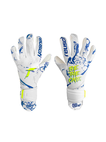 Reusch Torwarthandschuhe Pure Contact Silver in 1089 white / deep blue