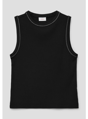 s.Oliver T-Shirt keine Ärmellänge in Schwarz
