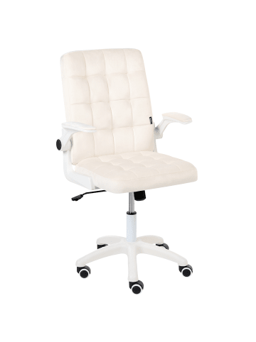 Beliani Bürostuhl DANDY in Weiß/Weiß - (W) 58 x (H) 95 x (L) 58 cm