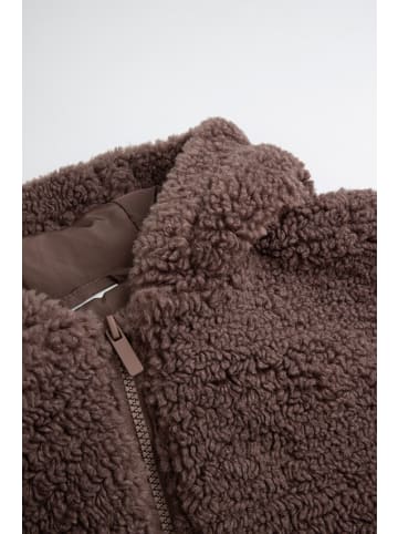 Coccodrillo Kapuzenjacke aus Fell in braun