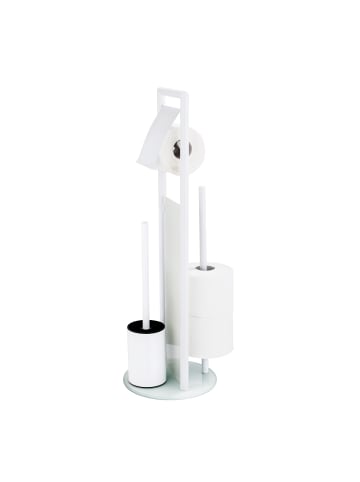 Wenko Papier- und WC-Bürstenständer RAVINA in Weiß, Ø 20 x (H) 70 cm