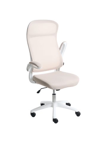 Beliani Bürostuhl NEXEL in Beige/Weiß - (W) 60 x (H) 114 x (L) 60 cm