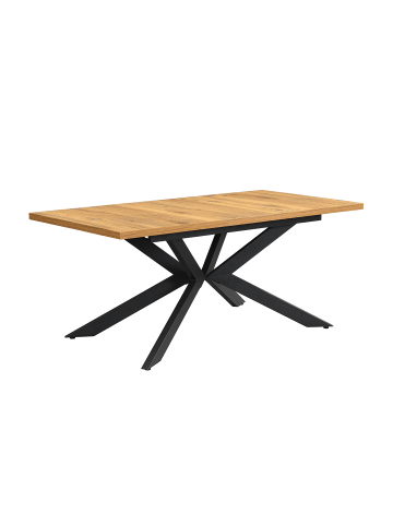 DUBI Möbel Ausziehstisch MALTE in Eiche - (B)140-220 x (H)76 x (T)90 cm