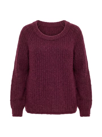 Ulla Popken Pullover in dunkle beere