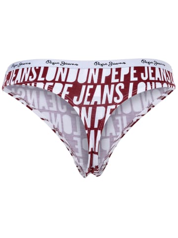 Pepe Jeans String 3er Pack in Weiß/Rot