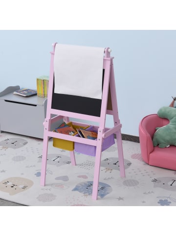 HOMCOM 3-in-1 Kindertafel Rosa