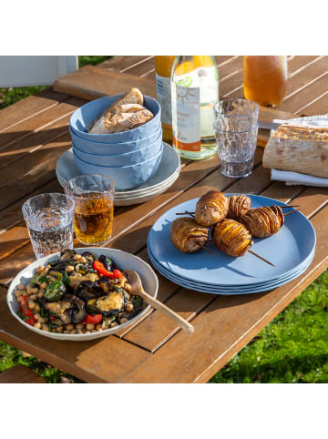 koziol CLUB PLATE 260mm - Flacher Teller 260mm in nature flower blue