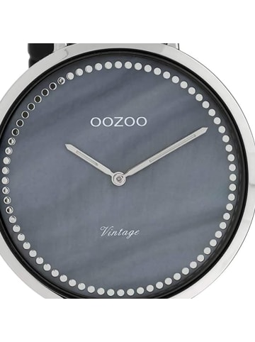 Oozoo Armbanduhr Oozoo Vintage Series schwarz groß (ca. 40mm)