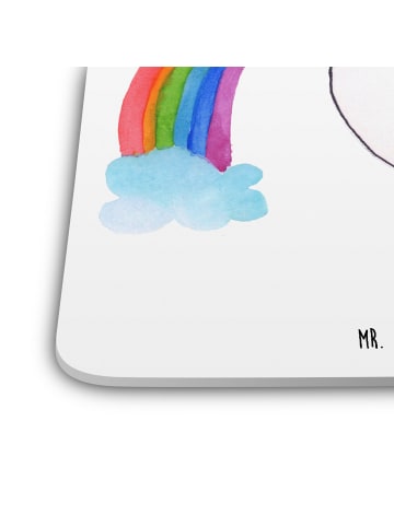 Mr. & Mrs. Panda Untersetzer für Gläser Einhorn Fliegendes Pferd... in Weiß