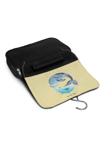 Mr. & Mrs. Panda Kosmetiktasche Walfisch Thunfisch ohne Spruch in Gelb Pastell