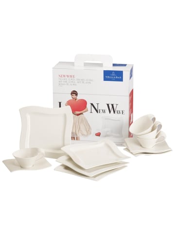 Villeroy & Boch 12er Set Teeservice NewWave weiß in weiß