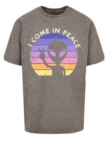 F4NT4STIC Oversize T-Shirt Alien Peace Sunset in Asphalt