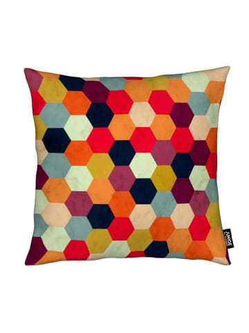 Juniqe Kissen "Colorful Beehive Pattern" in Bunt