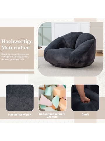 ABRIHOME Sitzsack Sofa in Schwarz, 100x90x57 cm