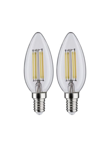 paulmann LED Fil 2er Kerzen 470lm E14 4000K klar 4,5W 230V F