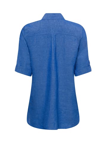 Olsen Bluse mit Leinen-Anteil Ocean Breeze in blau