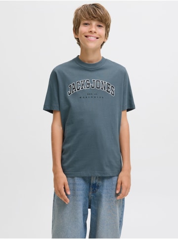 JACK & JONES Junior T-Shirt JJECALEB VARSITY TEE O-NECK JNR in stormy weather