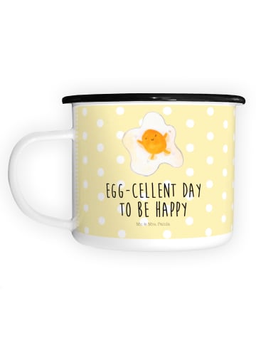 Mr. & Mrs. Panda Trinkbecher Spiegelei Ei mit Spruch in Gelb Pastell