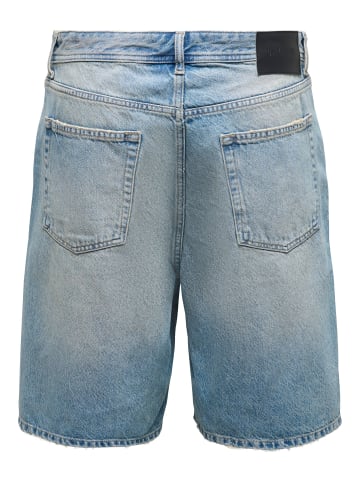 ONLY & SONS Jeans-Shorts in Medium Blue Denim