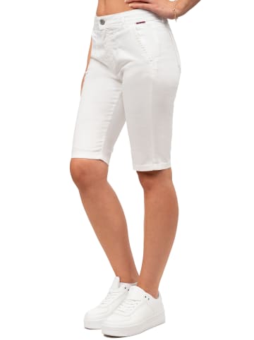 Cipo & Baxx Damen Straight Fit Shorts Mid Waist in White