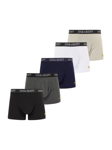 Lyle & Scott Trunks 5-Er Set in Schwarz/Weiß/Hellgrau/Dunkelgrau/Dunkelblau