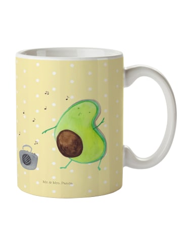 Mr. & Mrs. Panda Keramiktasse Avocado Tanzen ohne Spruch in Gelb Pastell