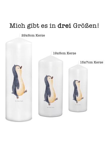 Mr. & Mrs. Panda Kerze Pinguin mHerzieren ohne Spruch in Weiß
