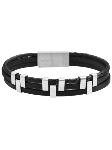 Adeliás Herren Armband aus Edelstahl 21 cm in silber