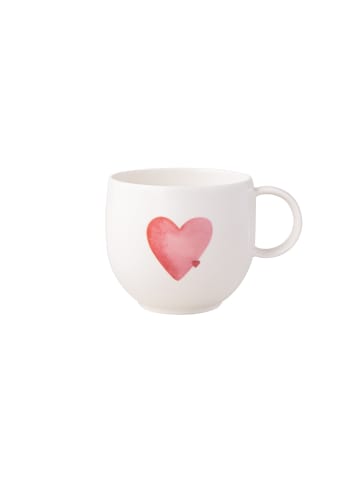 Villeroy & Boch Henkelbecher Sending Love With Love 290 ml in weiß-rot