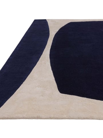 KADIMA DESIGN Teppich Woll-Viskose, Kontrast-Design, Hochflor, Handgetuftet