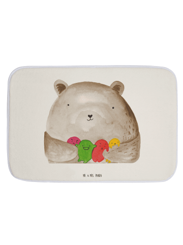 Mr. & Mrs. Panda Badezimmerteppich Bär Gefühl ohne Spruch in Weiß