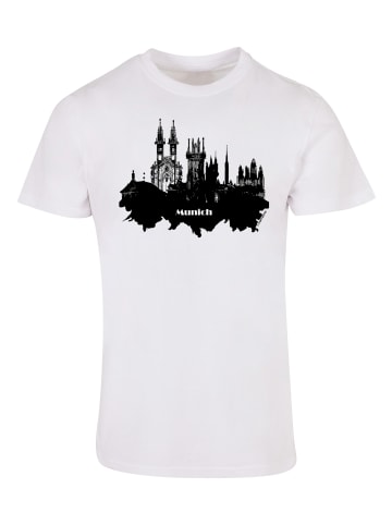 F4NT4STIC T-Shirt Cities Collection - Munich skyline in weiß