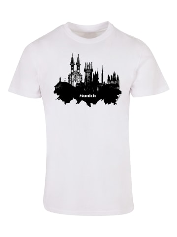 F4NT4STIC T-Shirt Cities Collection - Munich skyline in weiß