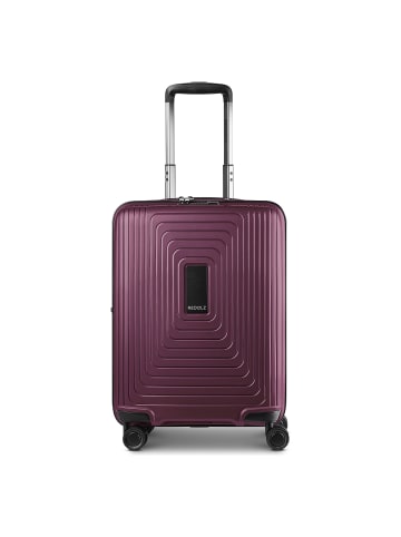 Redolz Essentials 14 4 Rollen Kabinentrolley 55 cm mit Dehnfalte aubergine metallic