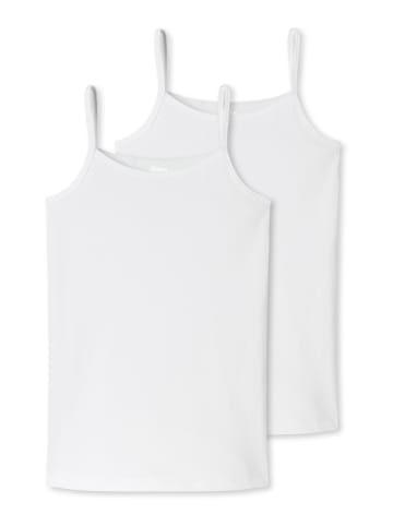 Schiesser Spaghetti-Tops 2er-Pack Basic Kids in weiß