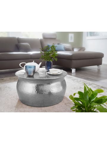 FineBuy Couchtisch in Silber / Aluminium / 60x60x60