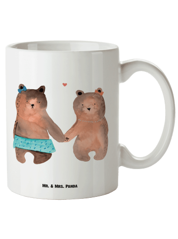 Mr. & Mrs. Panda Teepott Bär Freundin ohne Spruch in Weiß