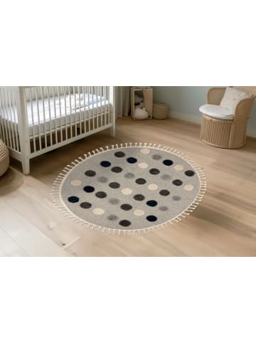 Vivorum Kinder Teppich Modena 419 in grau - rund