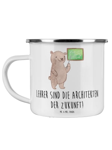 Mr. & Mrs. Panda becher emaille Lehrer Zukunftsarchitekten mit S... in Weiß