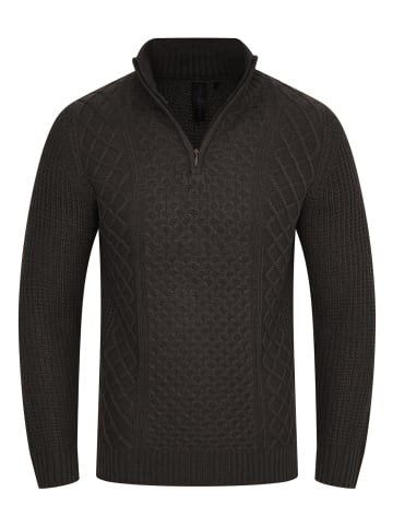 SOULSTAR Strickpullover - S2PELOTAS Grobstrickpullover Troyer Strick-Pulli in Anthrazit