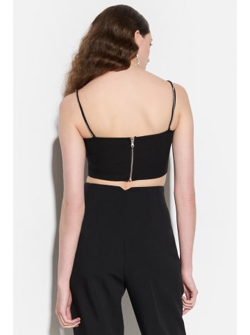 NO MATTER WHAT Crop Top in Schwarz