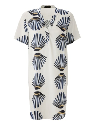 Aniston PLUS Blusenkleid in weiß-marine-blau-beige
