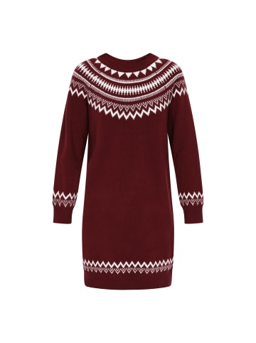 DreiMaster Women Dress in wine red offwhite